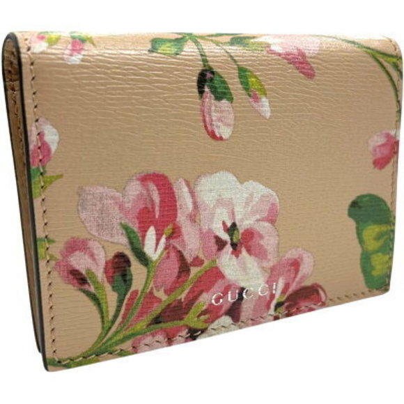Gucci Wallet Floral Pink Beige - Picture 1 of 9